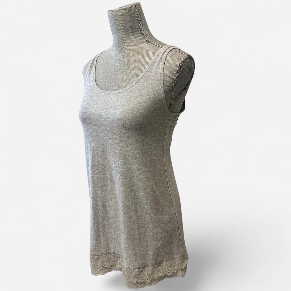 Only Hearts NYC Helena Stuart lace trim camisole grey medium vintage 90s